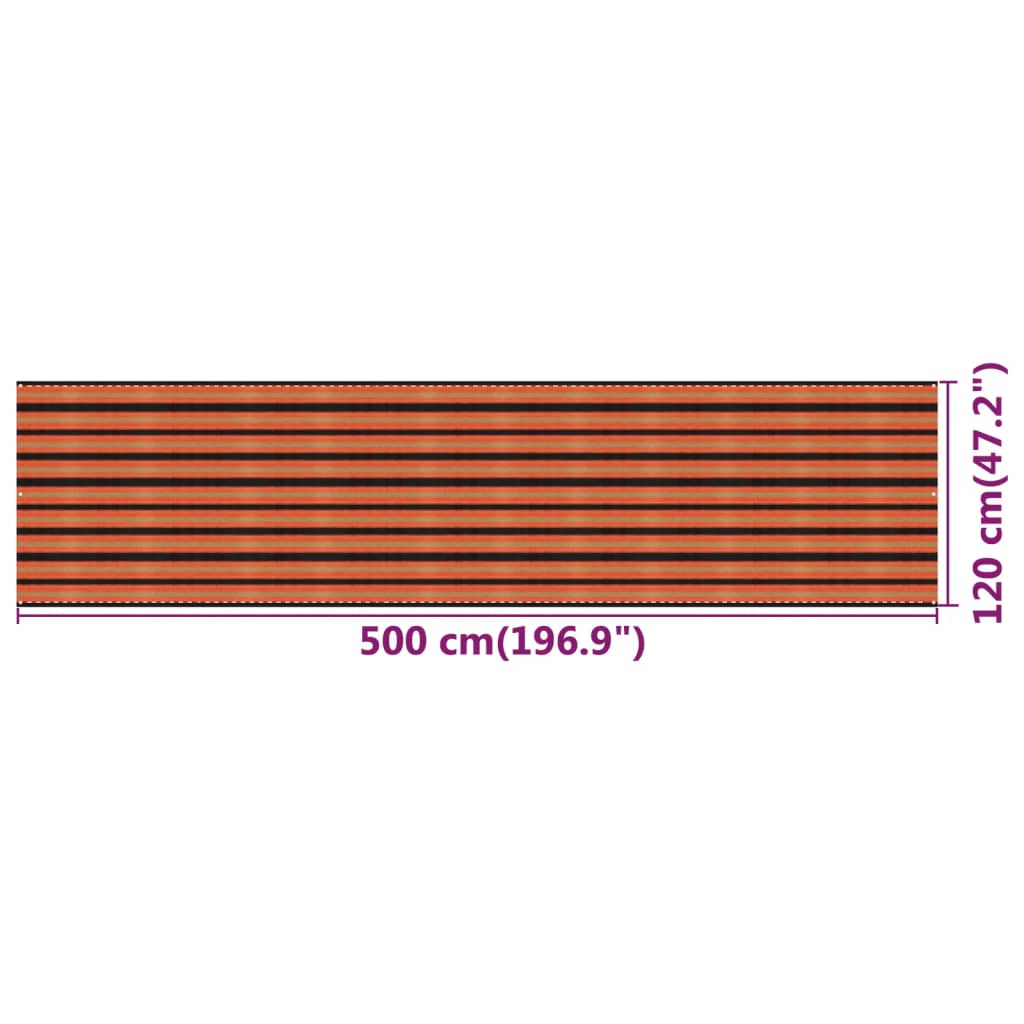 Parvekkeen suoja monivärinen 120x500 cm HDPE - Sisustajankoti.fi