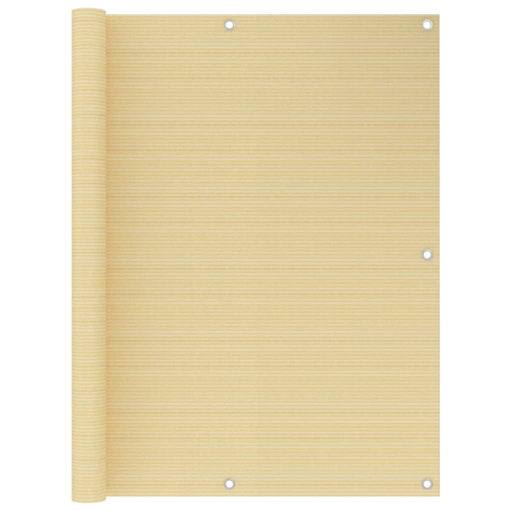 Parvekkeen suoja beige 120x400 cm HDPE - Sisustajankoti.fi