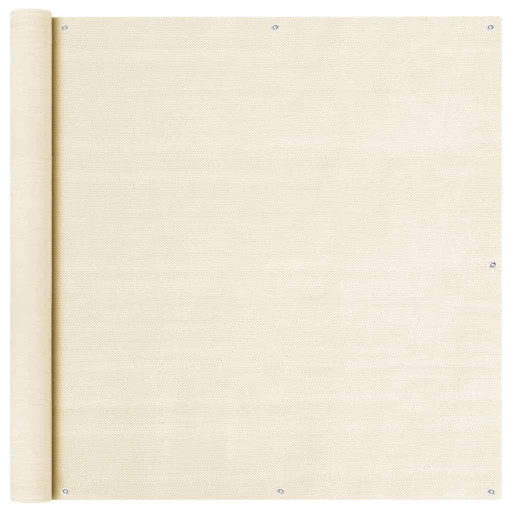 Parvekkeen suoja kerma 120x600 cm HDPE - Sisustajankoti.fi