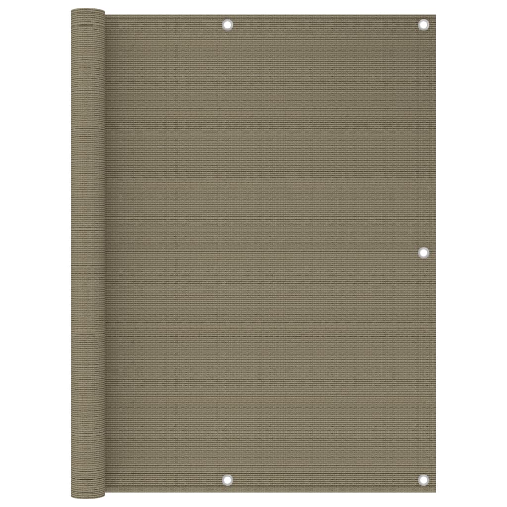 Parvekkeen suoja harmaanruskea 120x300 cm HDPE - Sisustajankoti.fi