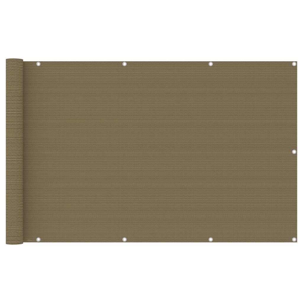 Parvekkeen suoja harmaanruskea 120x400 cm HDPE - Sisustajankoti.fi