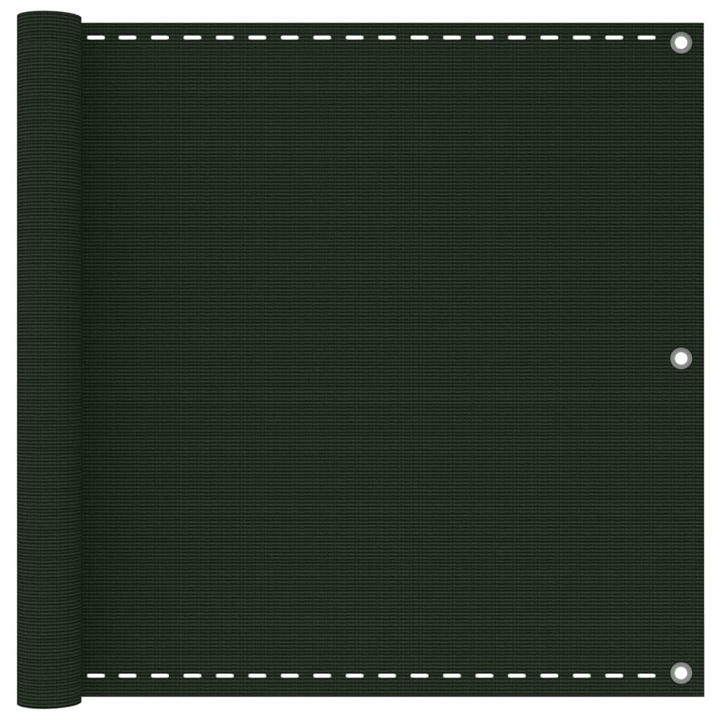Parvekkeen suoja tummanvihreä 90x500 cm HDPE - Sisustajankoti.fi