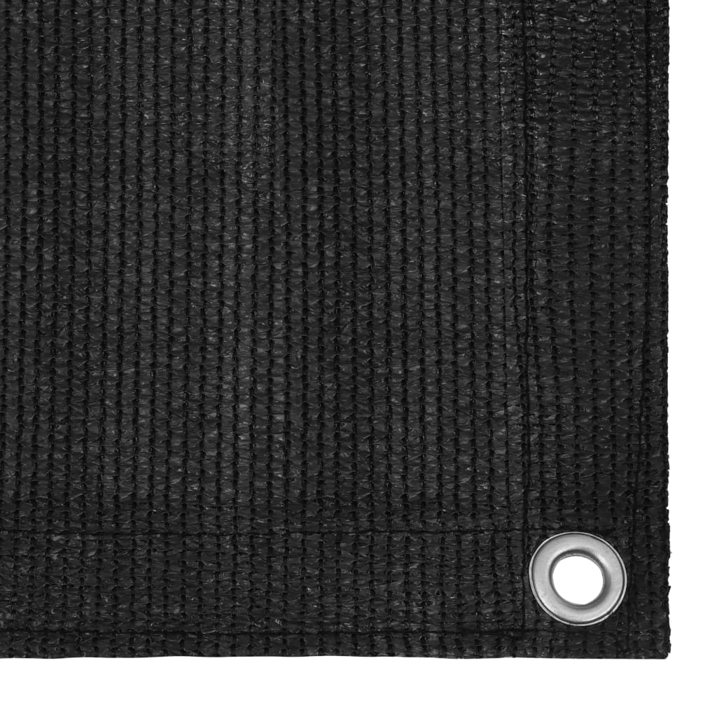 Parvekkeen suoja musta 120x600 cm HDPE - Sisustajankoti.fi