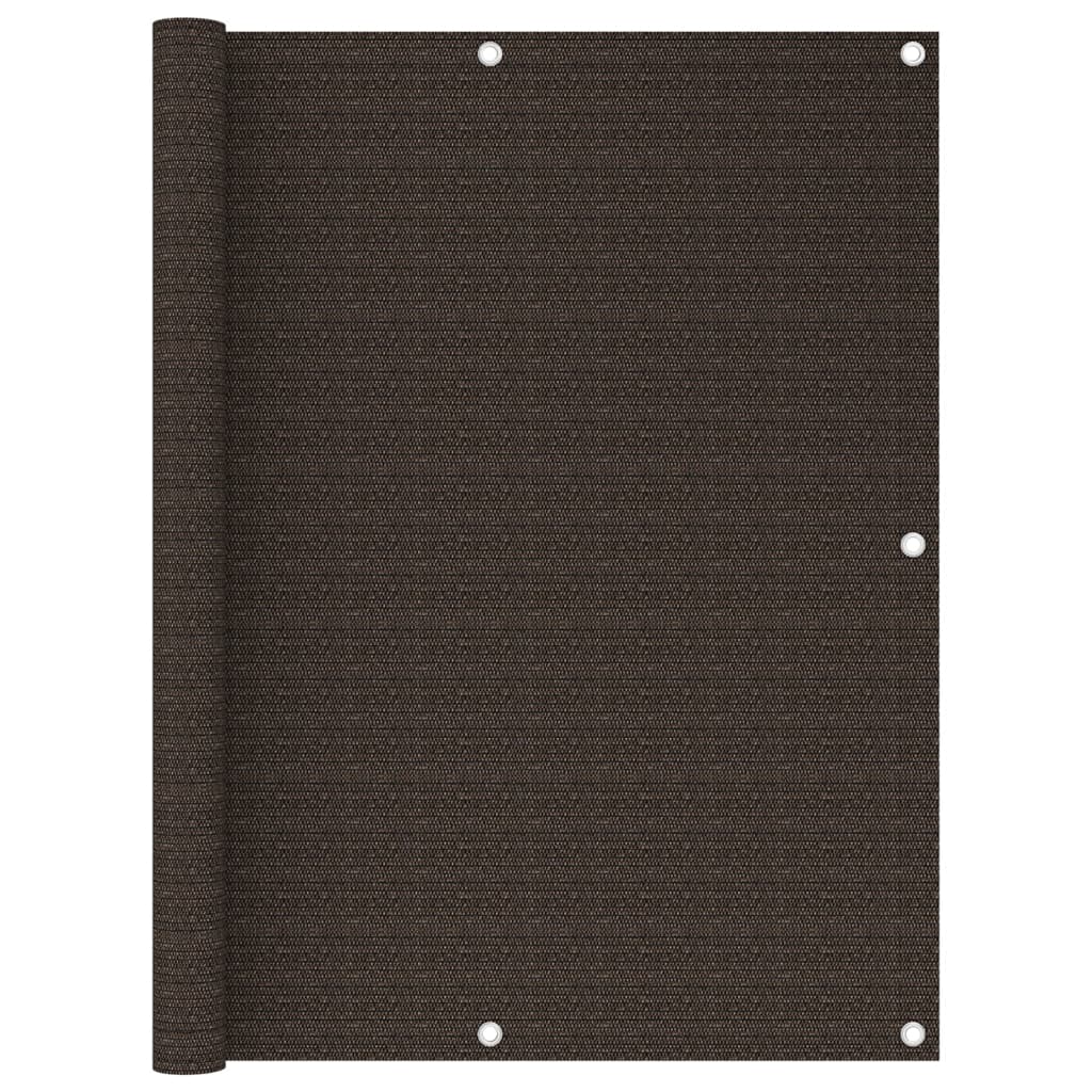 Parvekkeen suoja ruskea 120x500 cm HDPE - Sisustajankoti.fi