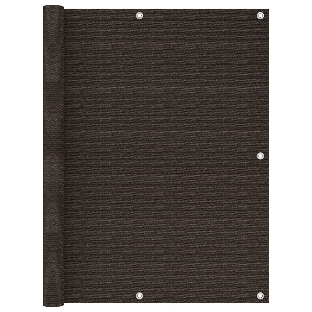 Parvekkeen suoja ruskea 120x600 cm HDPE - Sisustajankoti.fi