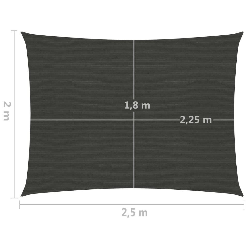 Aurinkopurje 160 g/m² antrasiitti 2x2,5 m HDPE - Sisustajankoti.fi