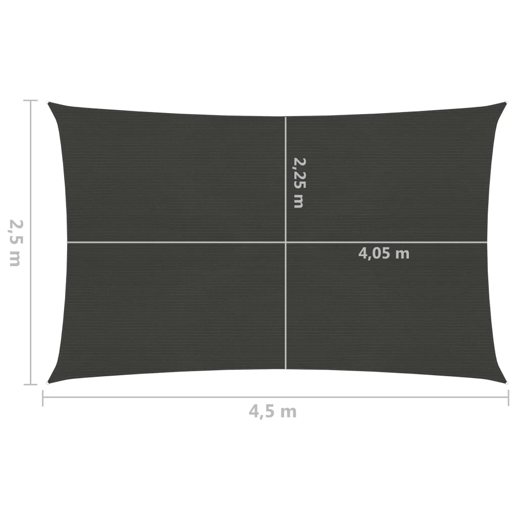 Aurinkopurje 160 g/m² antrasiitti 2,5x4,5 m HDPE - Sisustajankoti.fi