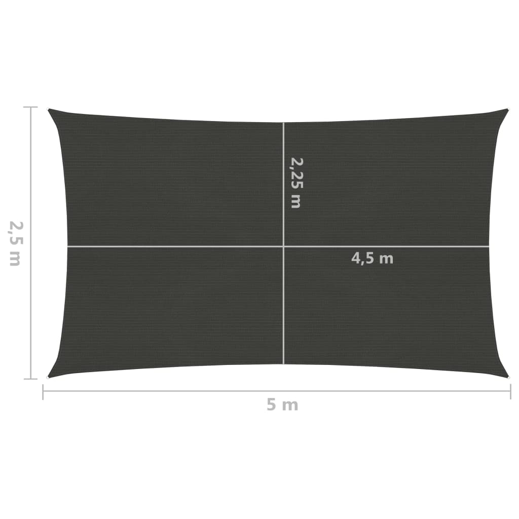 Aurinkopurje 160 g/m² antrasiitti 2,5x5 m HDPE - Sisustajankoti.fi