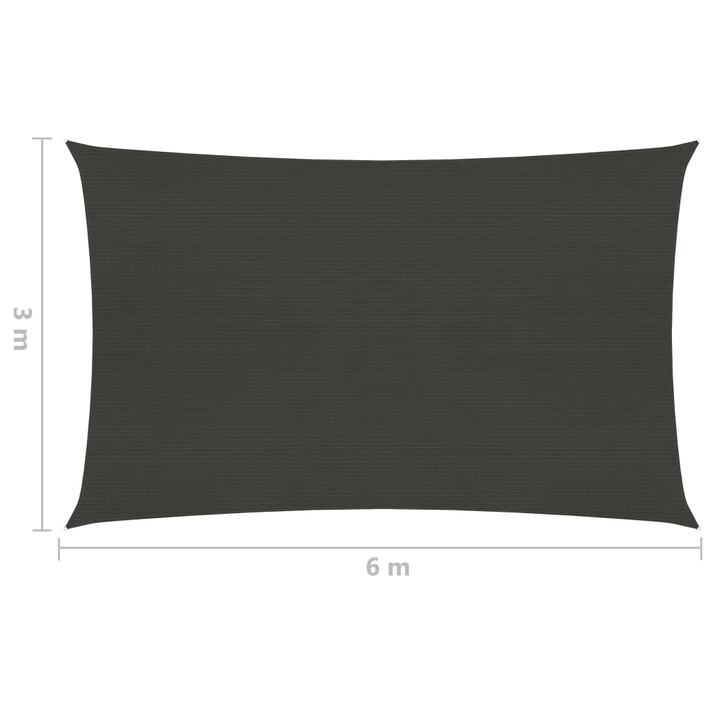 Aurinkopurje 160 g/m² antrasiitti 3x6 m HDPE - Sisustajankoti.fi