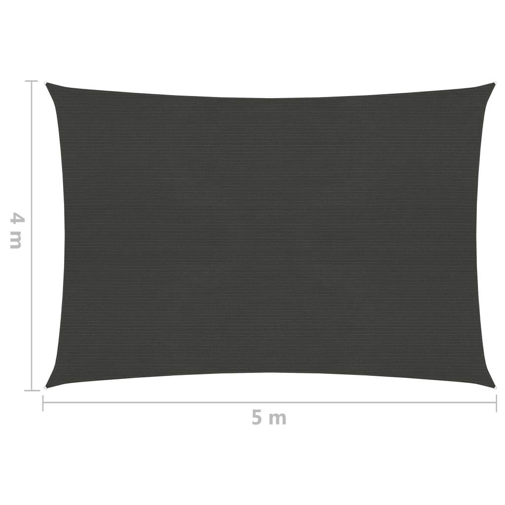 Aurinkopurje 160 g/m² antrasiitti 4x5 m HDPE - Sisustajankoti.fi