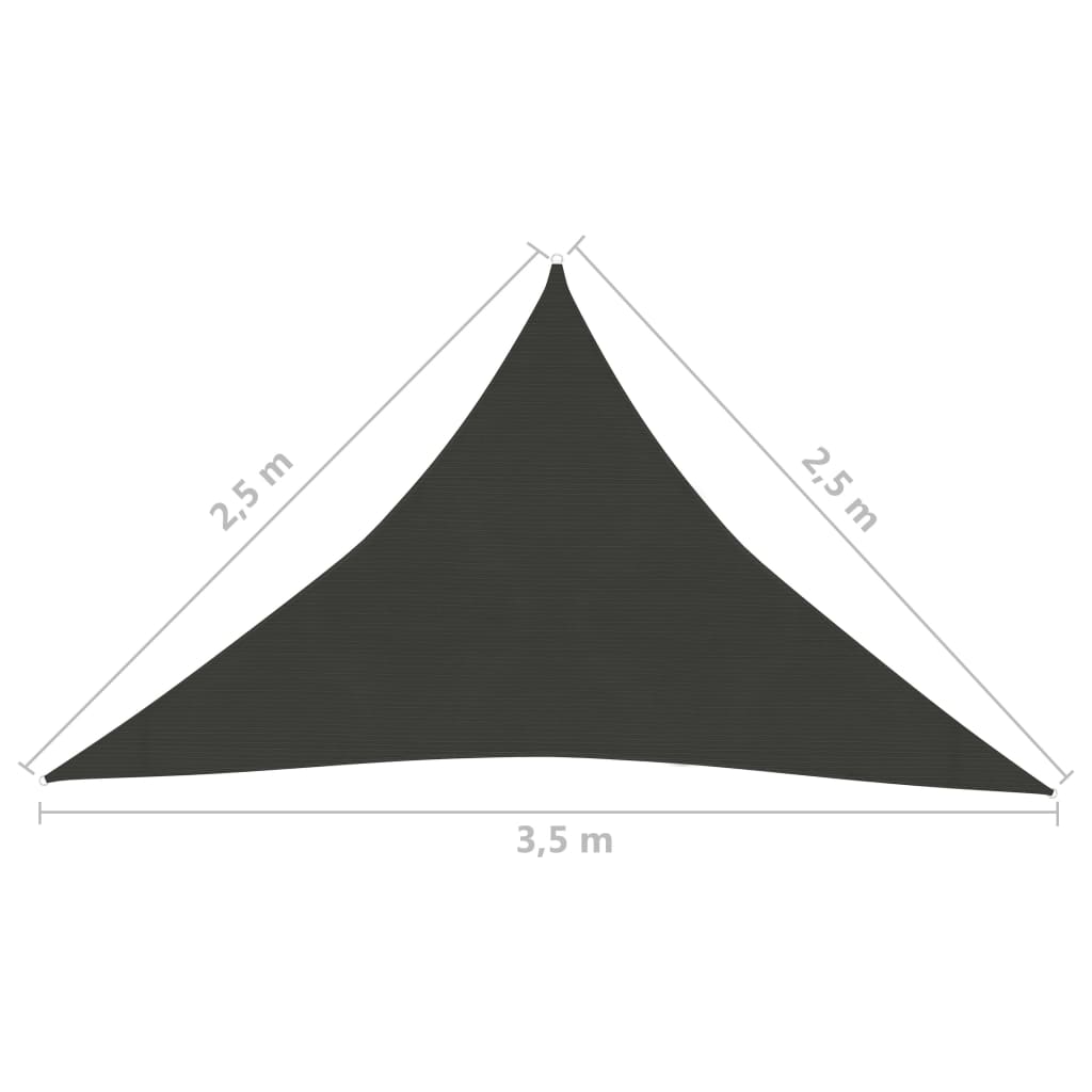 Aurinkopurje 160 g/m² antrasiitti 2,5x2,5x3,5 m HDPE - Sisustajankoti.fi