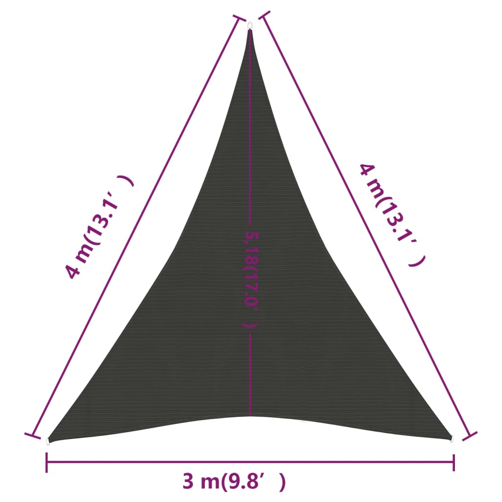 Aurinkopurje 160 g/m² antrasiitti 3x4x4 m HDPE - Sisustajankoti.fi