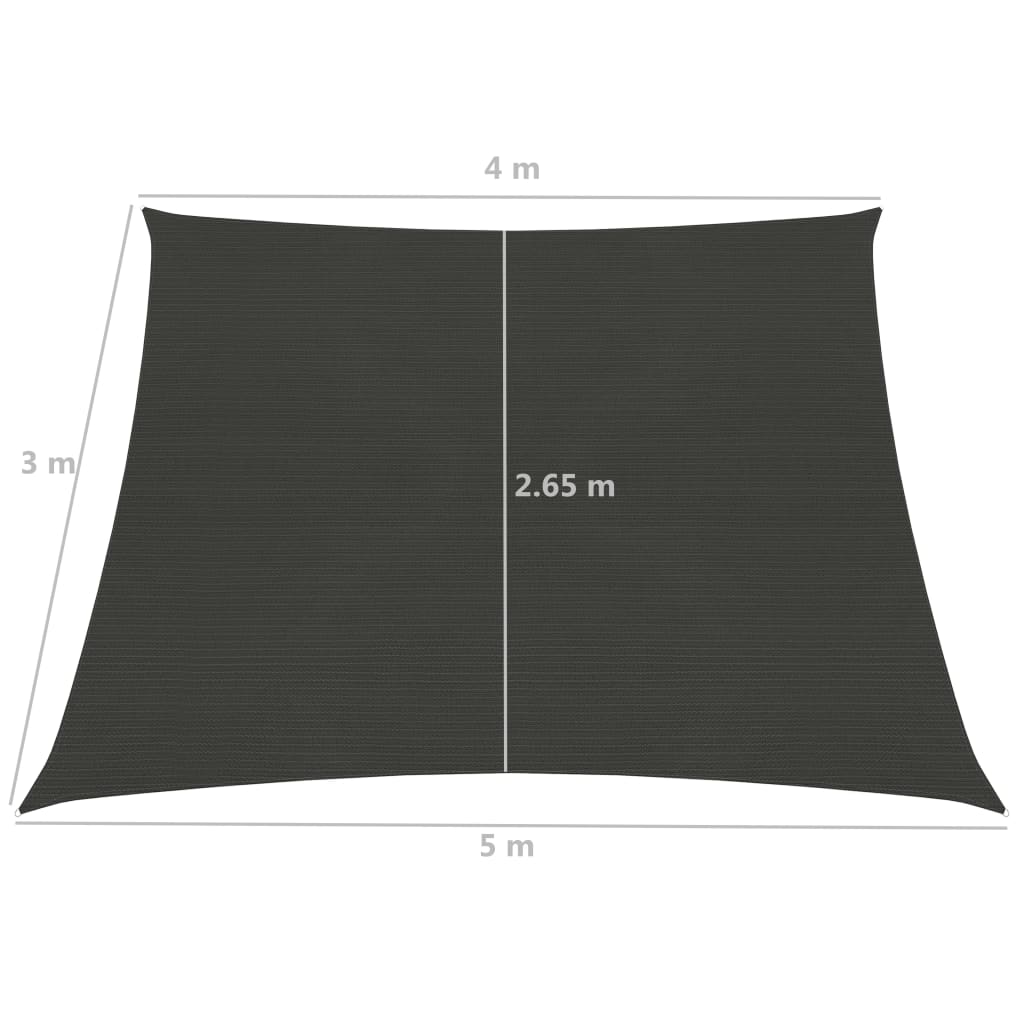 Aurinkopurje 160 g/m² antrasiitti 4/5x3 m HDPE - Sisustajankoti.fi