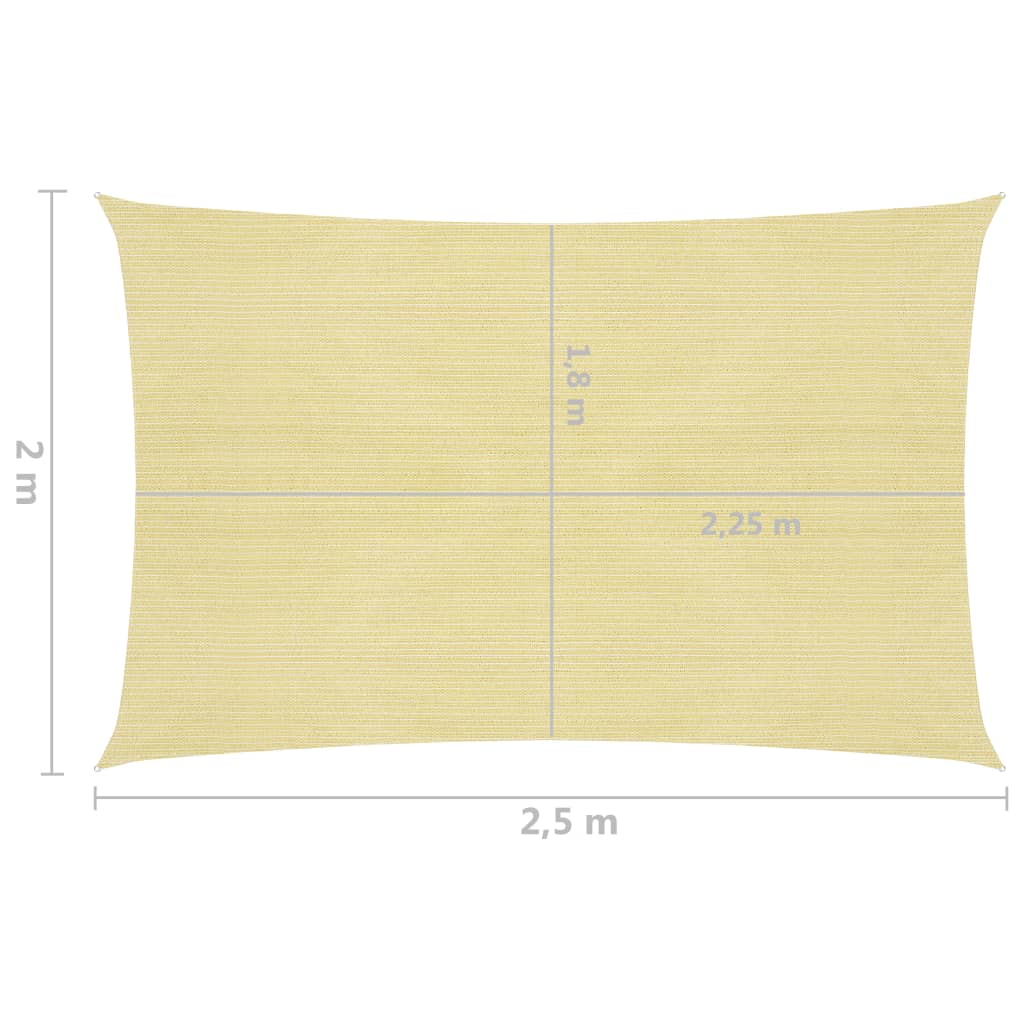 Aurinkopurje 160 g/m² beige 2x2,5 m HDPE - Sisustajankoti.fi
