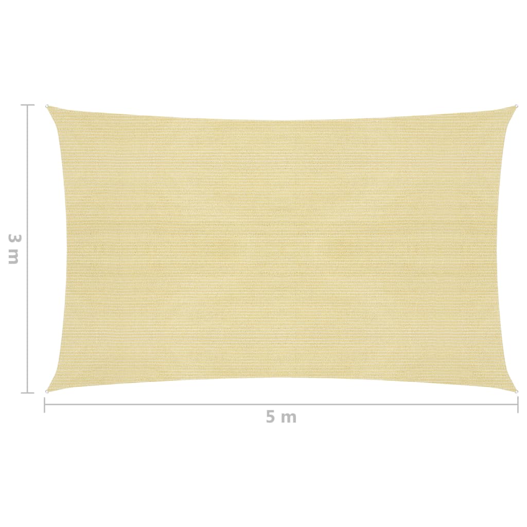 Aurinkopurje 160 g/m² beige 3x5 m HDPE - Sisustajankoti.fi