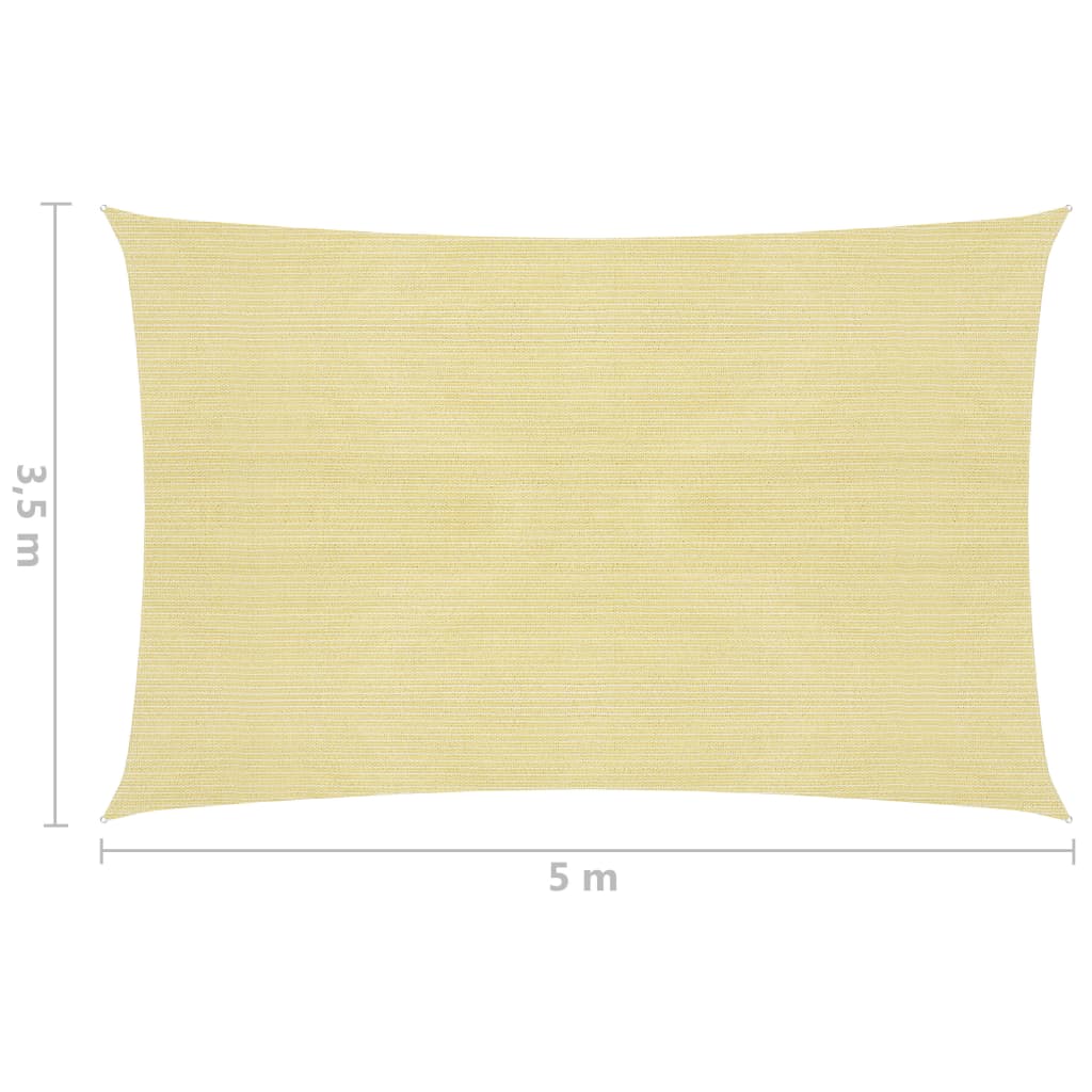 Aurinkopurje 160 g/m² beige 3,5x5 m HDPE - Sisustajankoti.fi