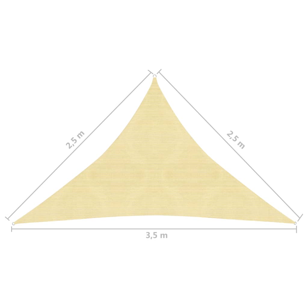 Aurinkopurje 160 g/m² beige 2,5x2,5x3,5 m HDPE - Sisustajankoti.fi