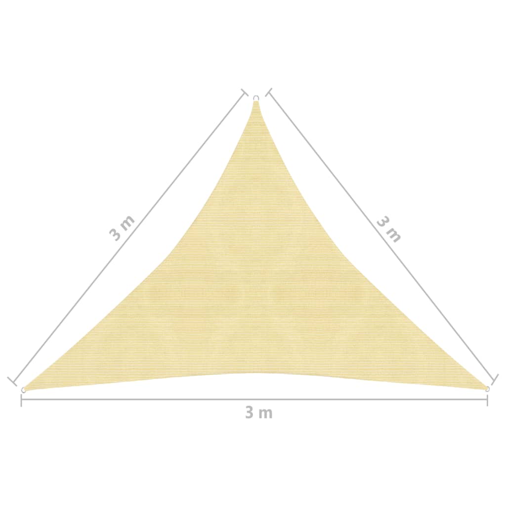 Aurinkopurje 160 g/m² beige 3x3x3 m HDPE - Sisustajankoti.fi