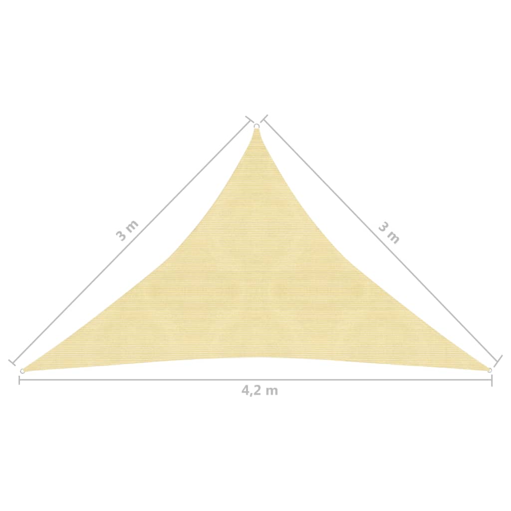 Aurinkopurje 160 g/m² beige 3x3x4,2 m HDPE - Sisustajankoti.fi