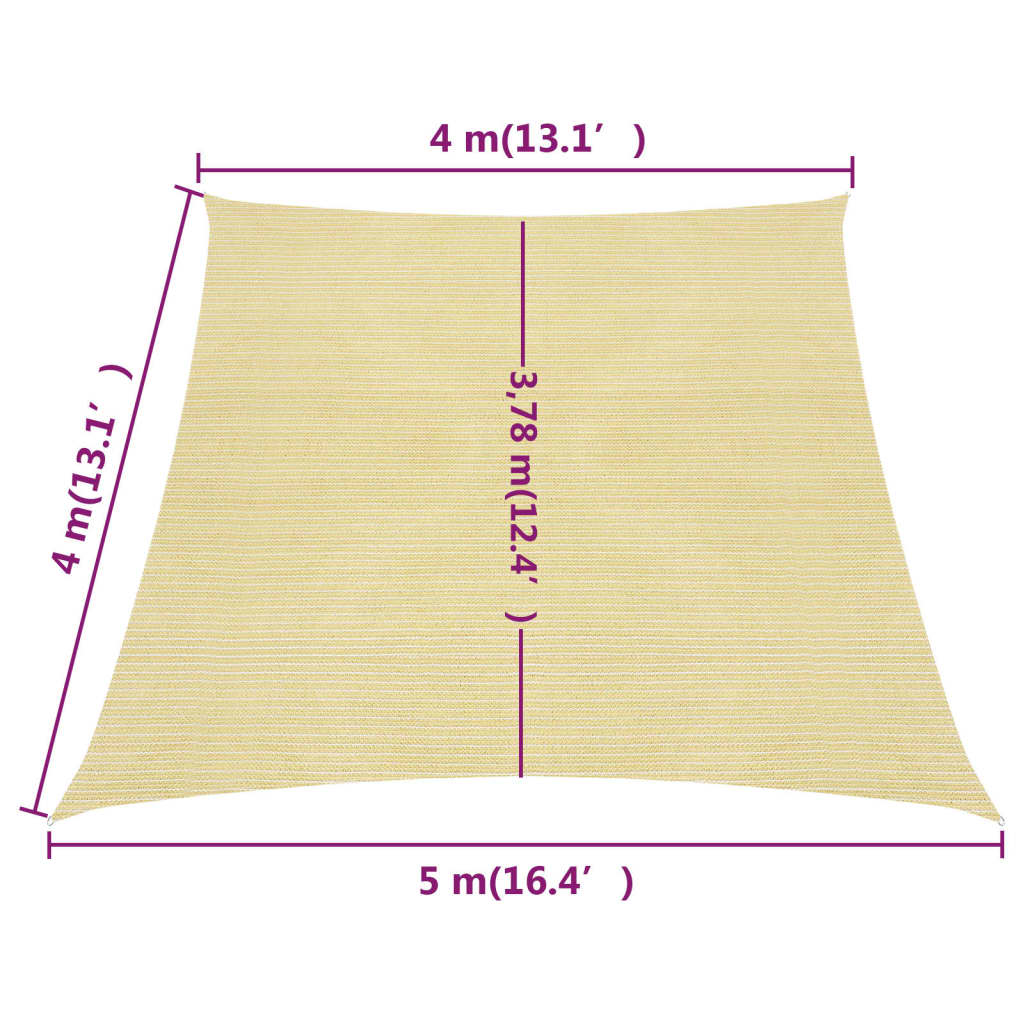 Aurinkopurje 160 g/m² beige 4/5x4 m HDPE - Sisustajankoti.fi