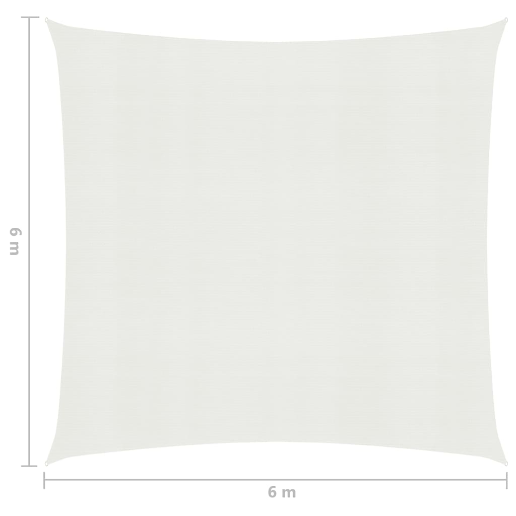 Aurinkopurje 160 g/m² valkoinen 6x6 m HDPE - Sisustajankoti.fi