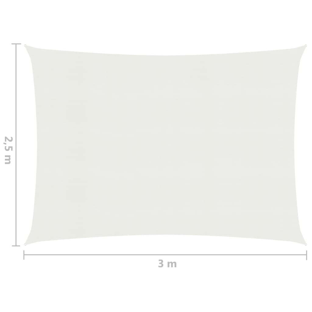 Aurinkopurje 160 g/m² valkoinen 2,5x3 m HDPE - Sisustajankoti.fi
