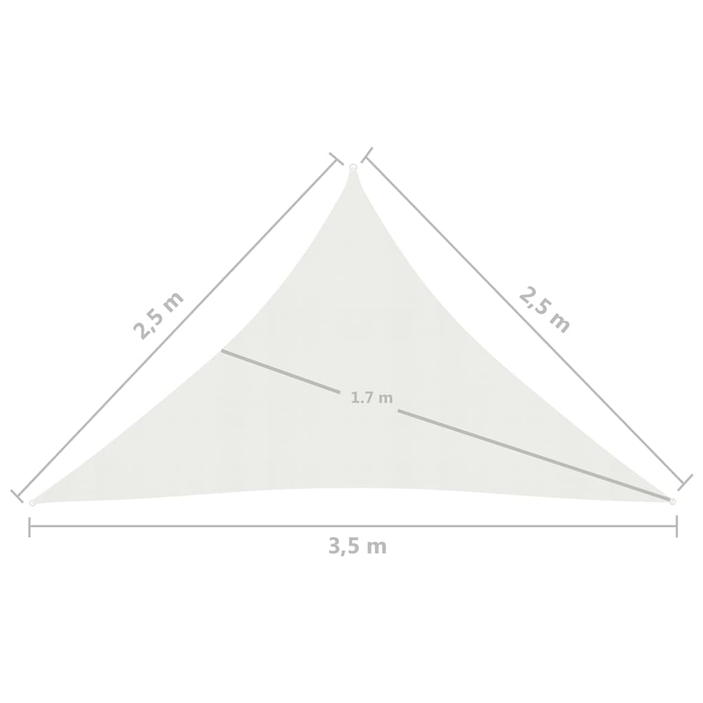 Aurinkopurje 160 g/m² valkoinen 2,5x2,5x3,5 m HDPE - Sisustajankoti.fi