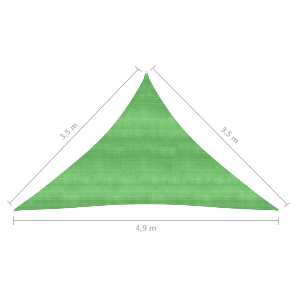 Aurinkopurje 160 g/m² vaaleanvihreä 3,5x3,5x4,9 m HDPE - Sisustajankoti.fi