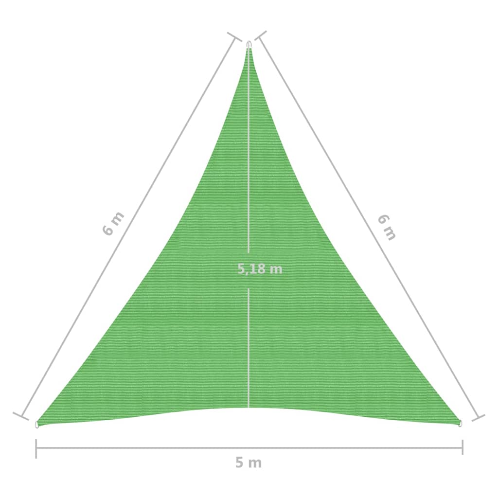 Aurinkopurje 160 g/m² vaaleanvihreä 5x6x6 m HDPE - Sisustajankoti.fi