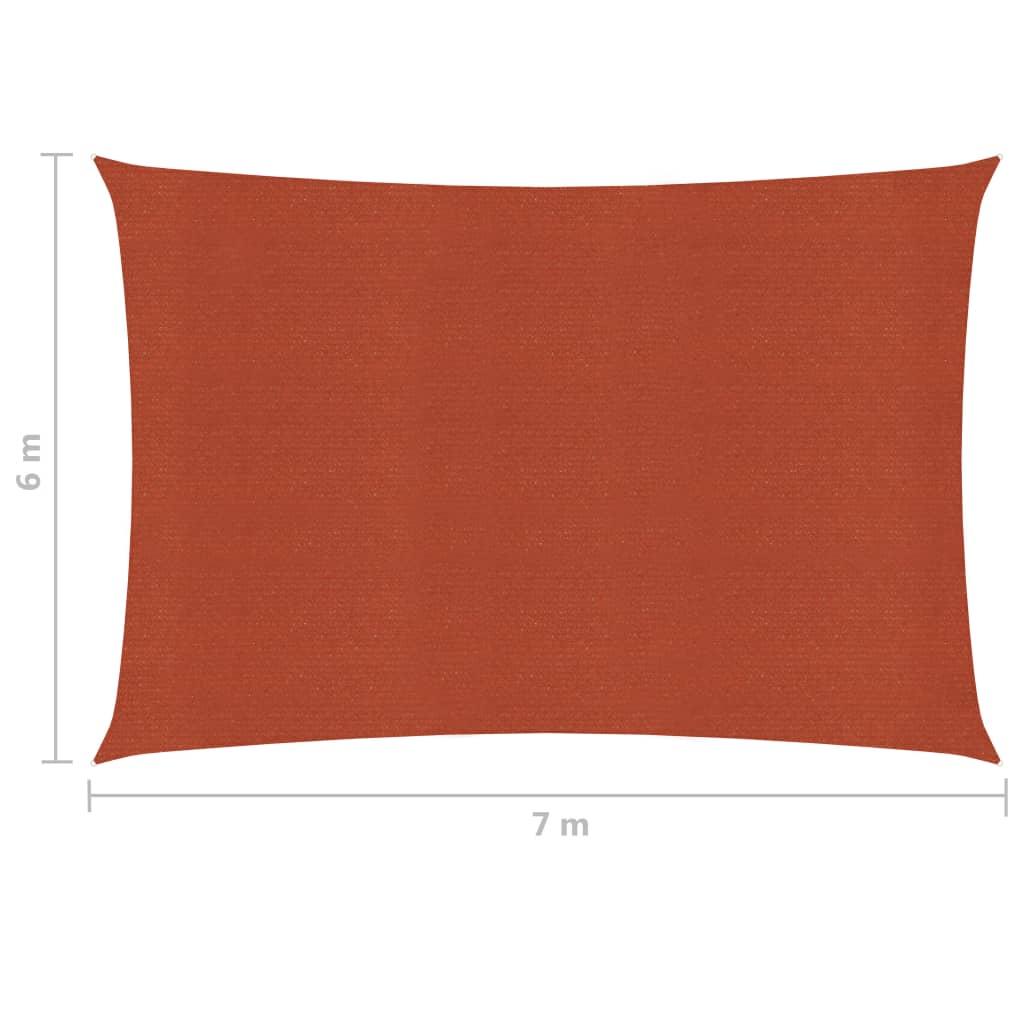 Aurinkopurje 160 g/m² terrakotta 6x7 m HDPE - Sisustajankoti.fi