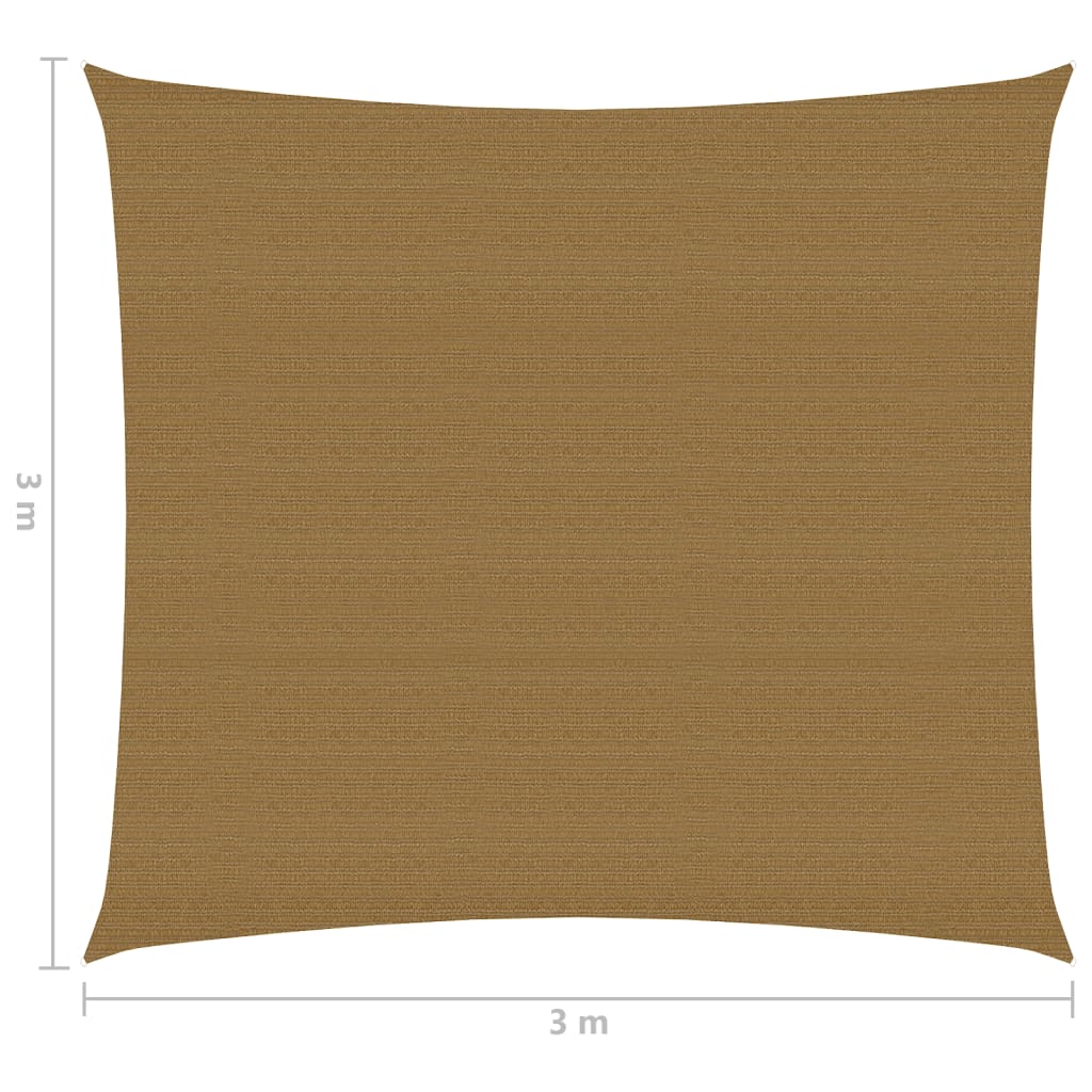 Aurinkopurje 160 g/m² ruskeanharmaa 3x3 m HDPE - Sisustajankoti.fi