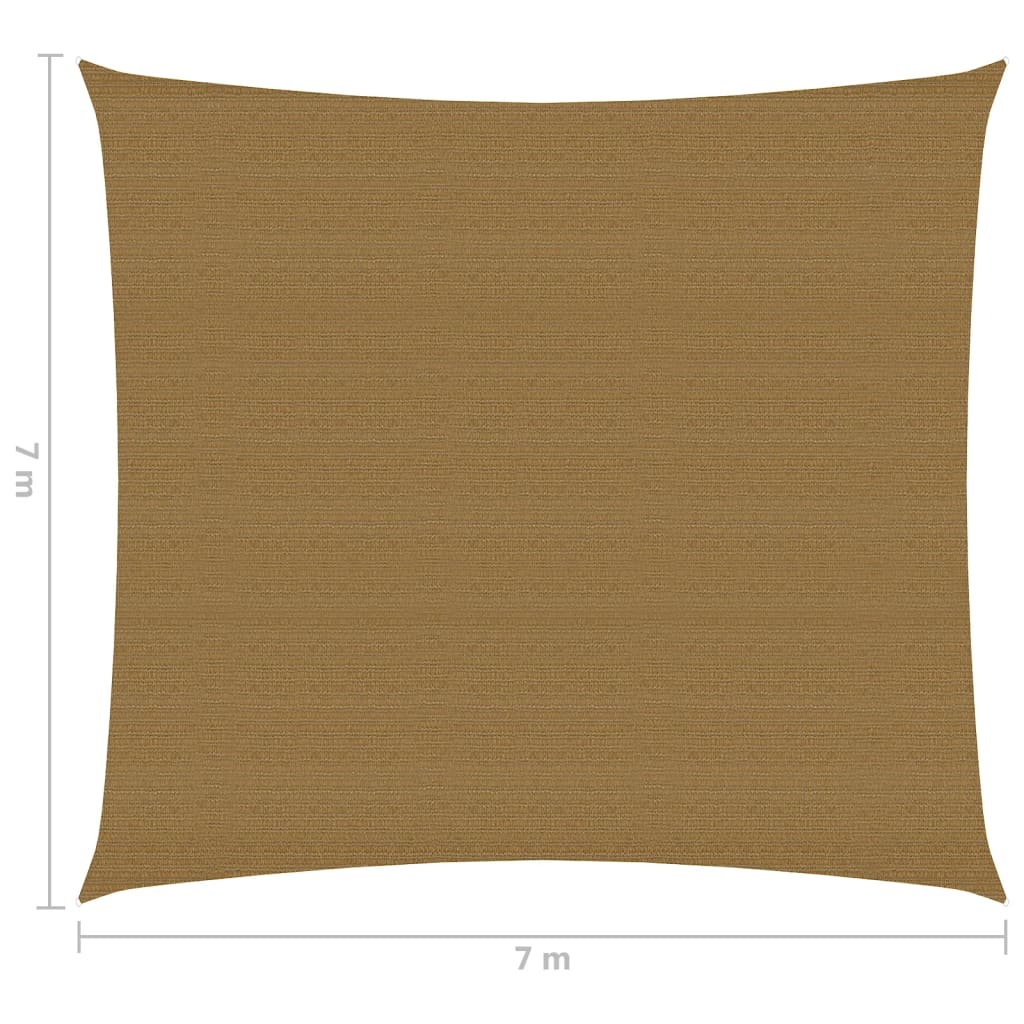 Aurinkopurje 160 g/m² harmaanruskea 7x7 m HDPE - Sisustajankoti.fi