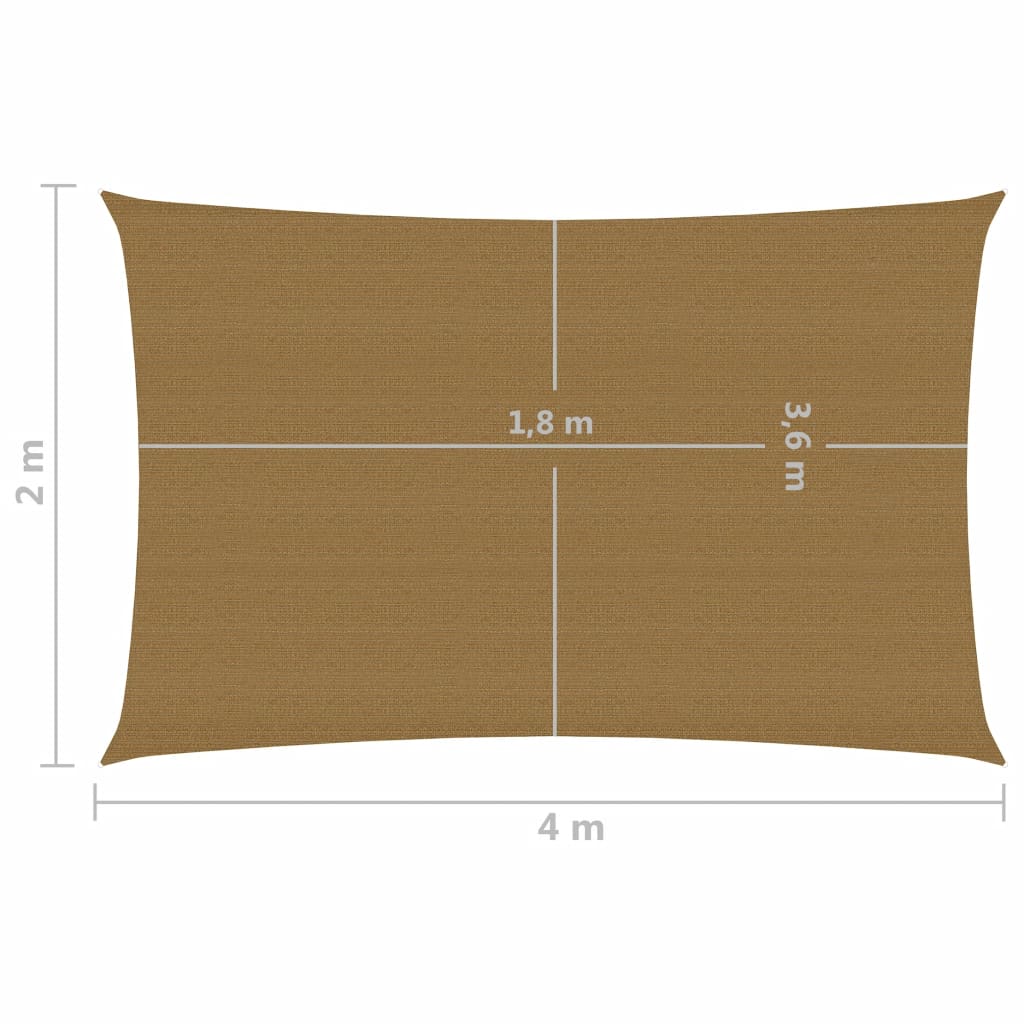 Aurinkopurje 160 g/m² harmaanruskea 2x4 m HDPE - Sisustajankoti.fi