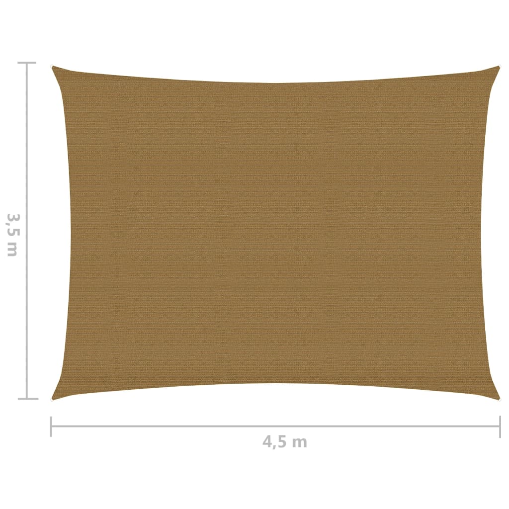 Aurinkopurje 160 g/m² harmaanruskea 3,5x4,5 m HDPE - Sisustajankoti.fi