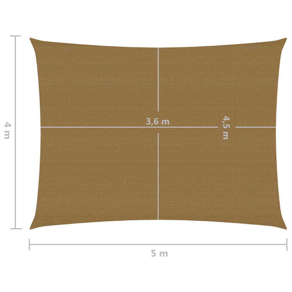 Aurinkopurje 160 g/m² harmaanruskea 4x5 m HDPE - Sisustajankoti.fi