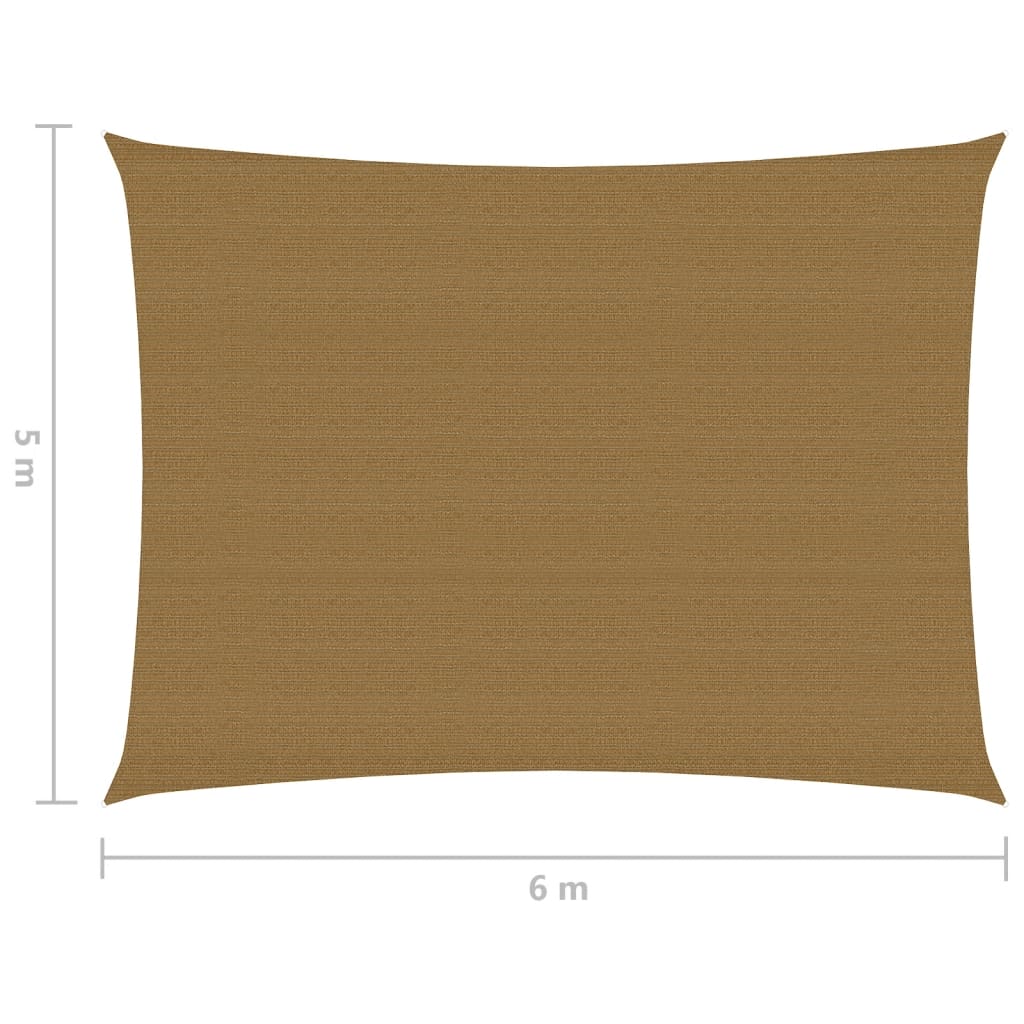 Aurinkopurje 160 g/m² harmaanruskea 5x6 m HDPE - Sisustajankoti.fi