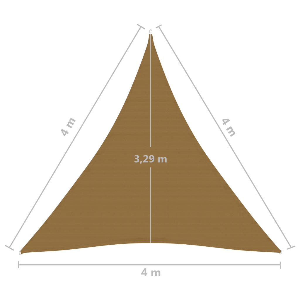 Aurinkopurje 160 g/m² harmaanruskea 4x4x4 m HDPE - Sisustajankoti.fi