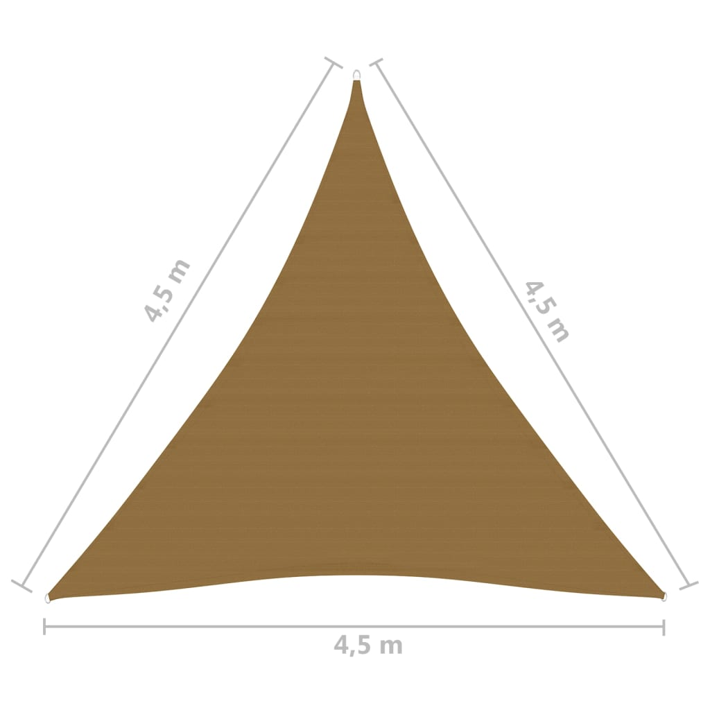 Aurinkopurje 160 g/m² harmaanruskea 4,5x4,5x4,5 m HDPE - Sisustajankoti.fi