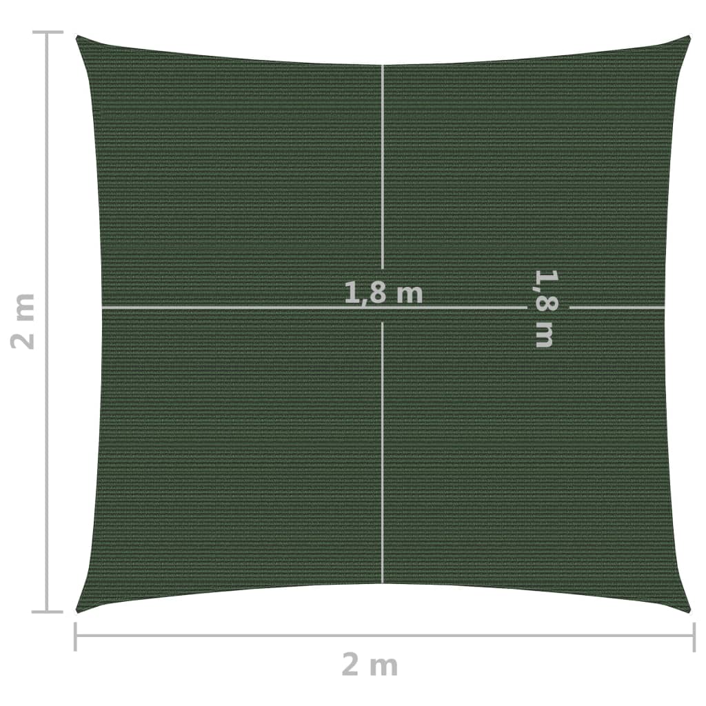 Aurinkopurje 160 g/m² tummanvihreä 2x2 m HDPE - Sisustajankoti.fi