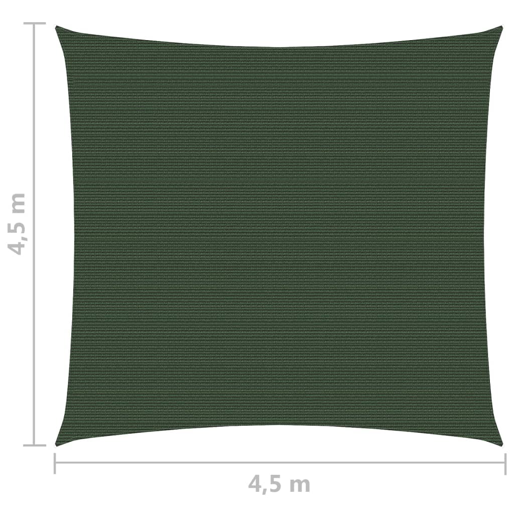 Aurinkopurje 160 g/m² tummanvihreä 4,5x4,5 m HDPE - Sisustajankoti.fi