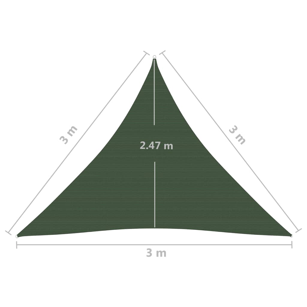 Aurinkopurje 160 g/m² tummanvihreä 3x3x3 m HDPE - Sisustajankoti.fi