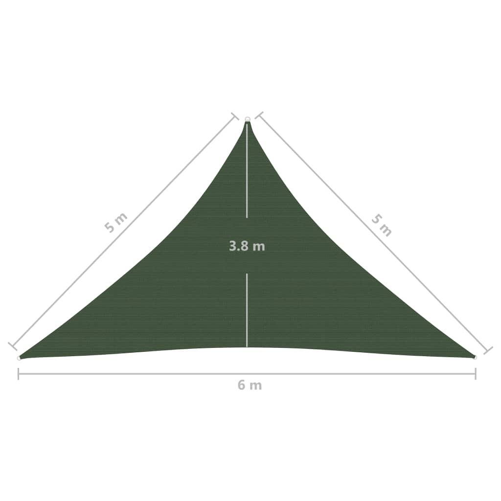 Aurinkopurje 160 g/m² tummanvihreä 5x5x6 m HDPE - Sisustajankoti.fi