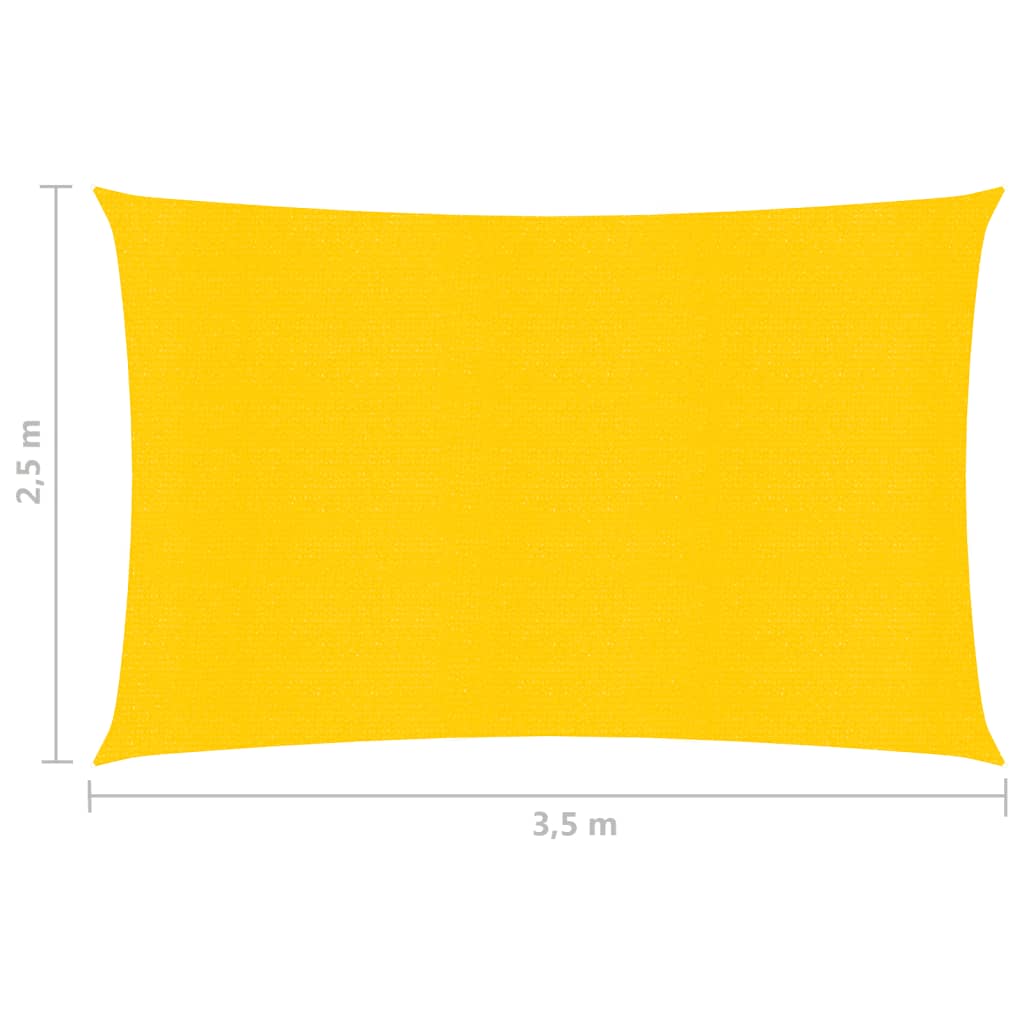Aurinkopurje 160 g/m² keltainen 2,5x3,5 m HDPE - Sisustajankoti.fi