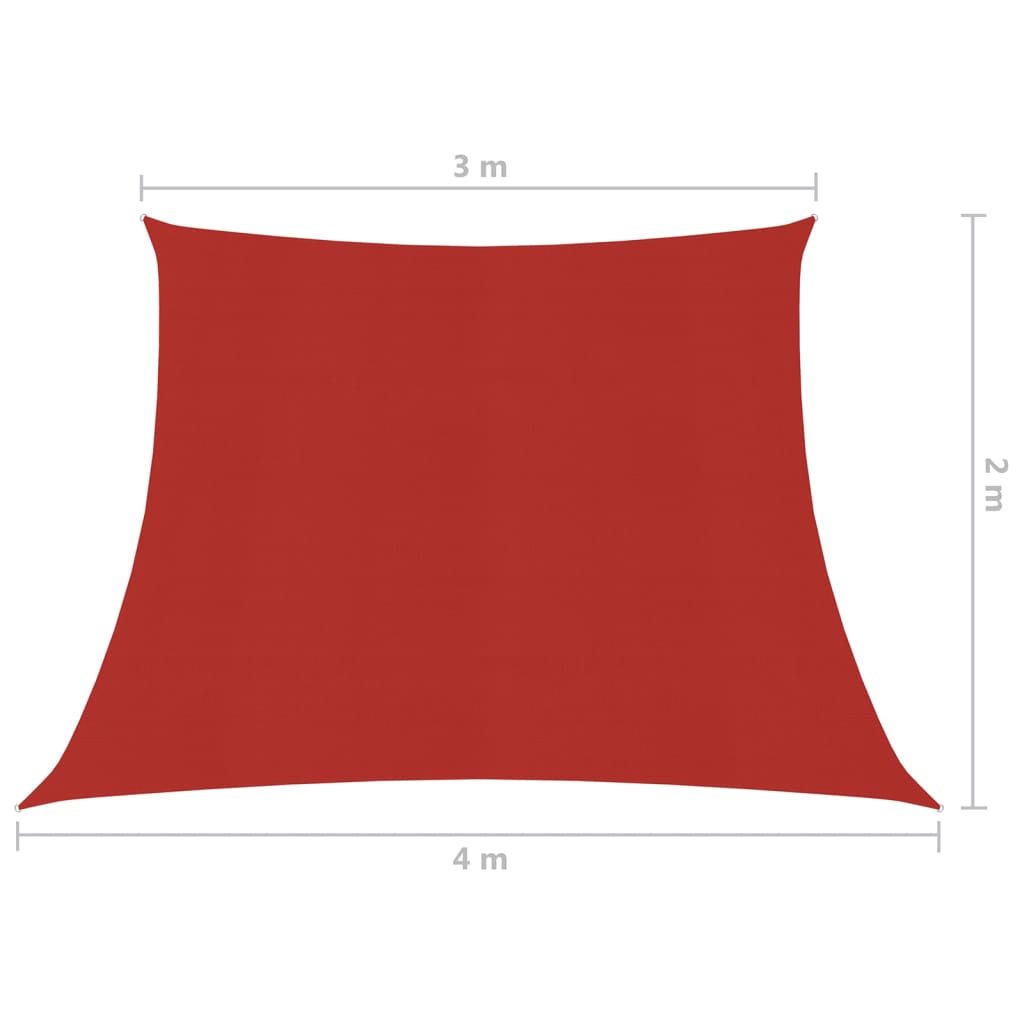 Aurinkopurje 160 g/m² punainen 3/4x2 m HDPE - Sisustajankoti.fi