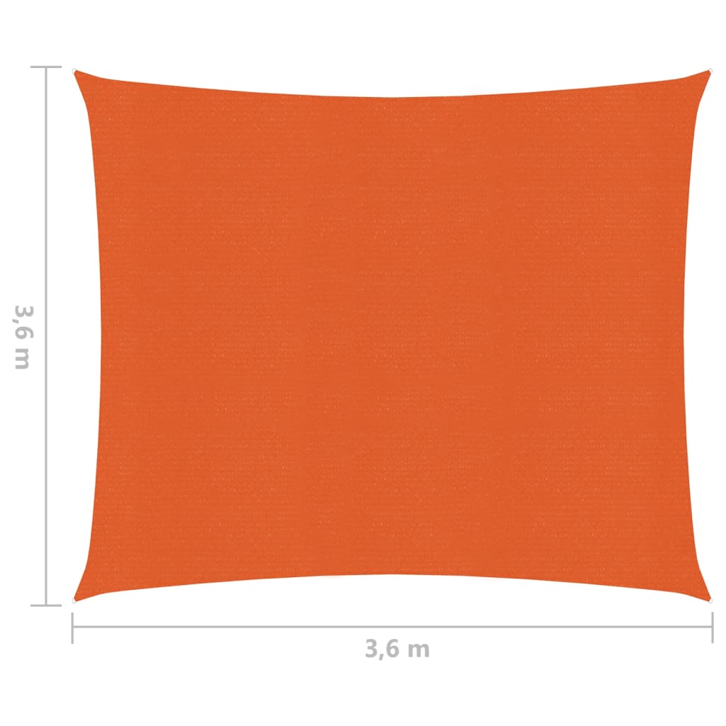 Aurinkopurje 160 g/m² oranssi 3,6x3,6 m HDPE - Sisustajankoti.fi