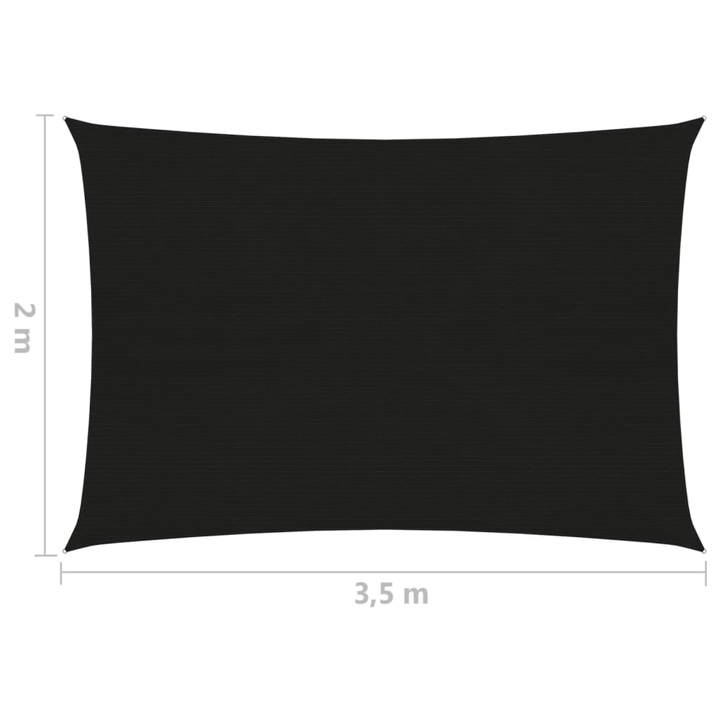 Aurinkopurje 160 g/m² musta 2x3,5 m HDPE - Sisustajankoti.fi