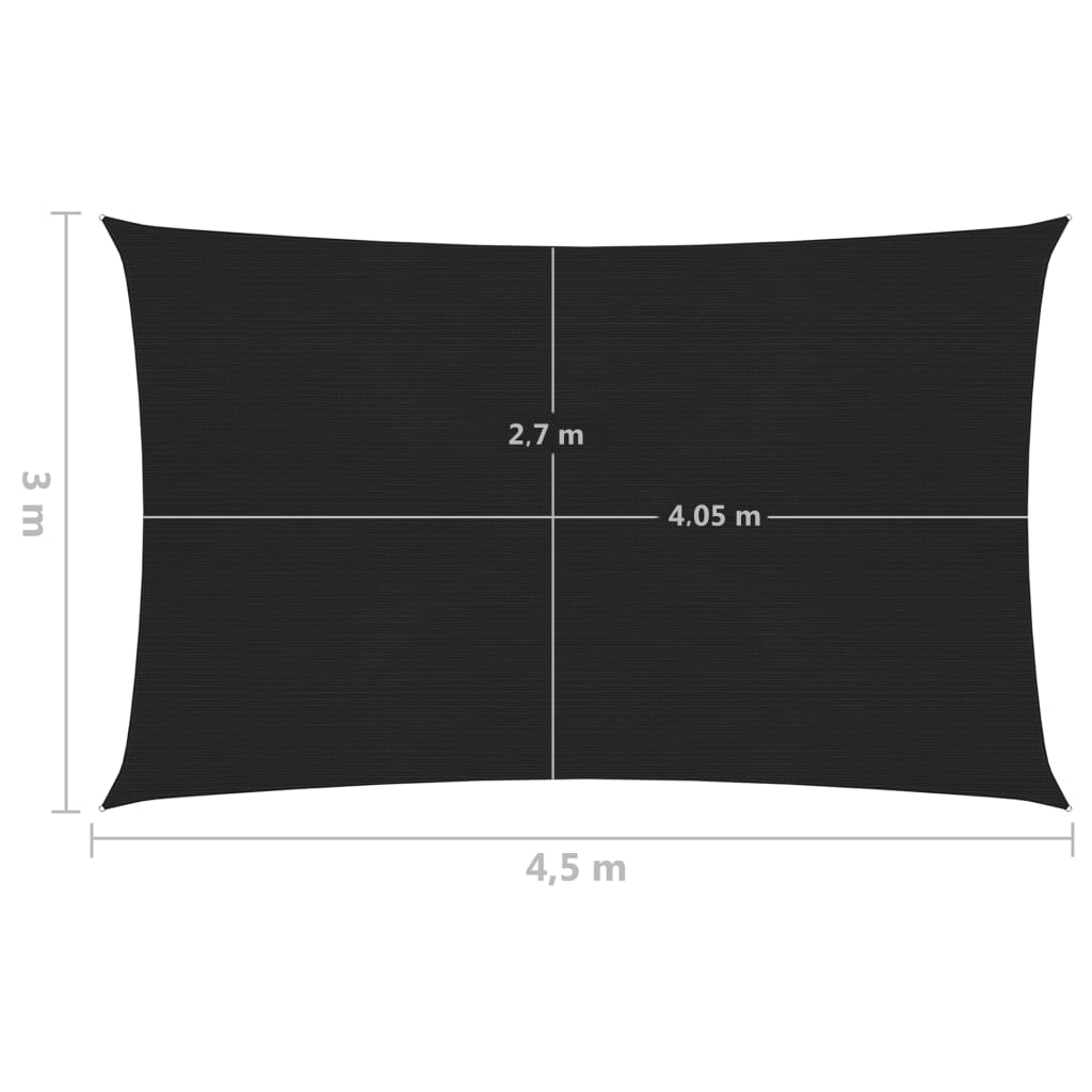 Aurinkopurje 160 g/m² musta 3x4,5 m HDPE - Sisustajankoti.fi