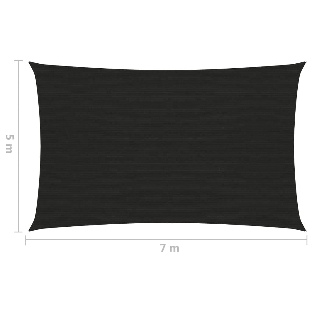 Aurinkopurje 160 g/m² musta 5x7 m HDPE - Sisustajankoti.fi