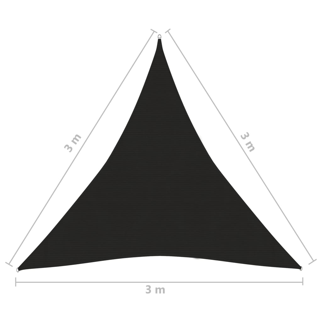 Aurinkopurje 160 g/m² musta 3x3x3 m HDPE - Sisustajankoti.fi