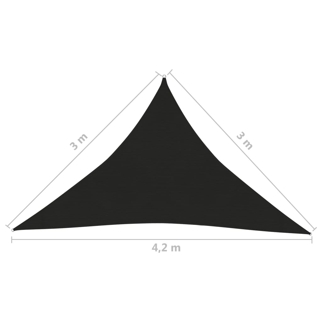 Aurinkopurje 160 g/m² musta 3x3x4,2 m HDPE - Sisustajankoti.fi